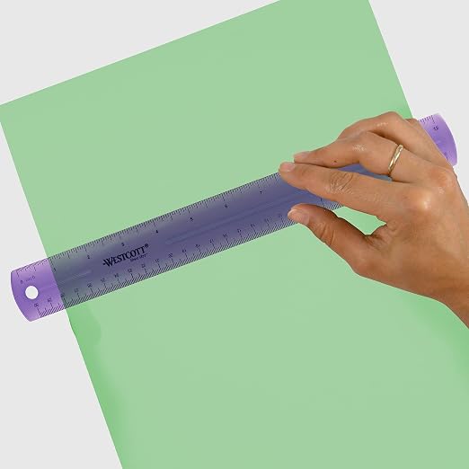 Westcott 16024 Jeweltone Plastic Ruler - Image 2