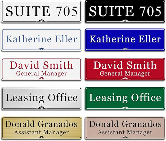 Custom Elegant Office Engraved Name Plate by Unknown