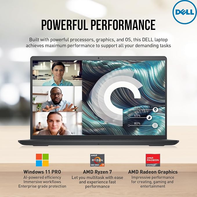 Dell Inspiron 15 3000 Laptop Computer, 15.6" FHD Laptop Notebook PC, AMD Ryzen 7 - Image 3