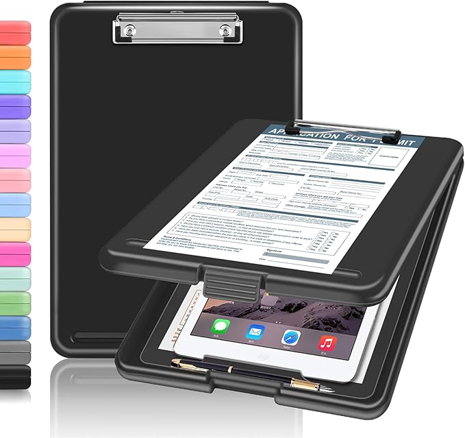 Clipboard with Storage, Clipboards 8.5x11 with Storage, Nursing Clip Board by ANZNKU