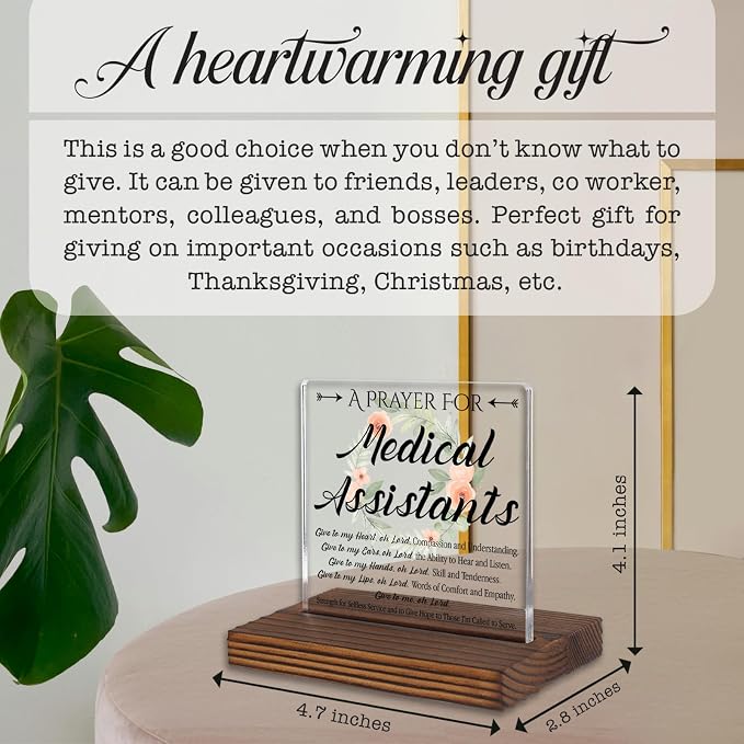 Medical Assistant Prayer Desk Sign, Inspirational Christian Gift - Image 4