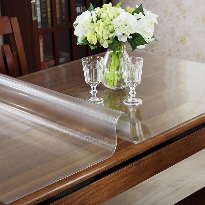 LovePads Frosted Table Cover Protector 36 x 62 Inch, 1.5mm Thick Plastic Table by LovePads