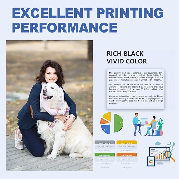 LC401XL MFC-J1010DW Ink Cartridges for Brother Printer LC401XL LC401 for MFC-J1010DW MFC-J1170DW MFC-J1012DW MFC-J1800DW MFC J1010DW - 4 Pack High Yields Black Cyan Magenta Yellow-DeskLoop Office