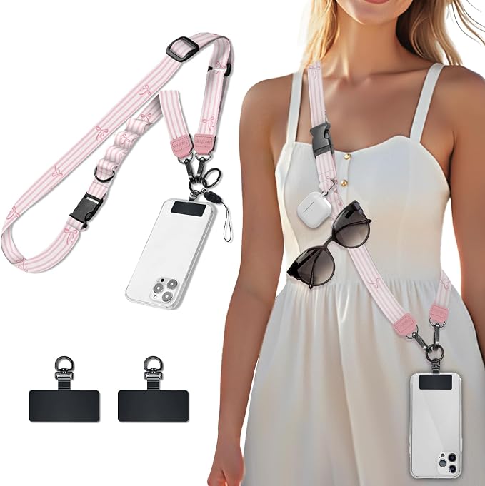 Icycay Phone Lanyard Crossbody, Cute Striped Cell Phone Strap by Icycay