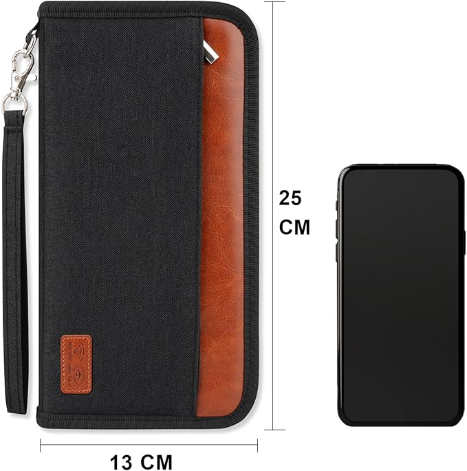Passport Holder Family Travel Large RFID Blocking Passport Organizer, Travel - Image 9
