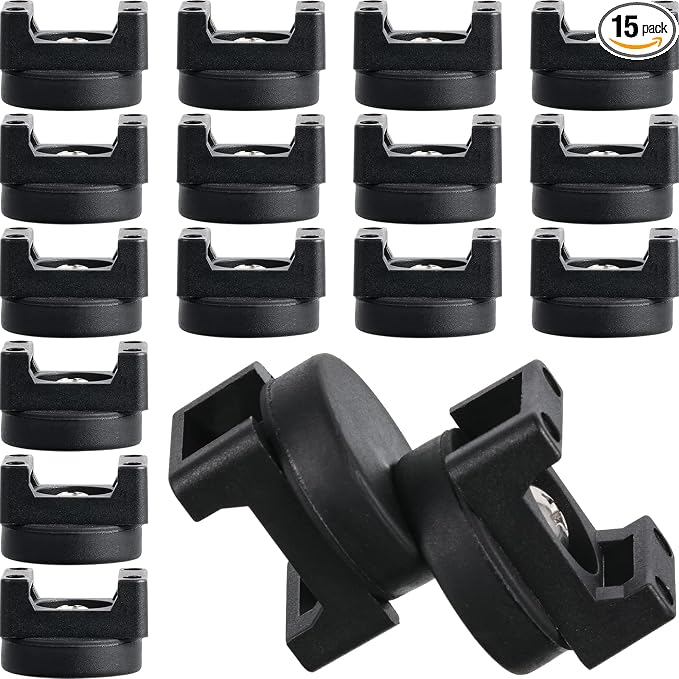 Yookeer 15 Pcs Magnetic Zip Tie Mount Base Black Magnetic Cable Clips Wire by Yookeer