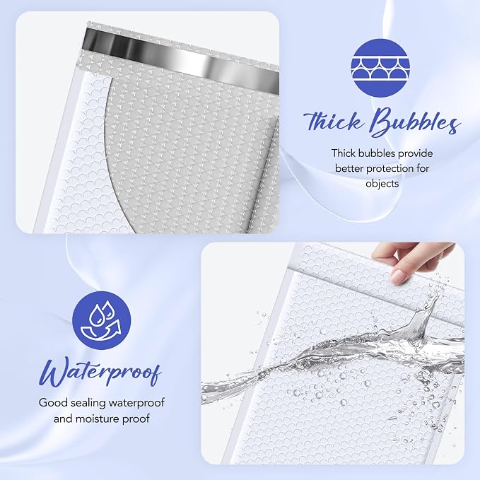 Fuxury White Bubble Mailers 9.5x14.5" 25 Pack Large Opaque Padded Envelopes | - Image 3