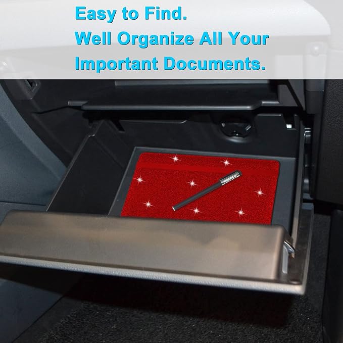 Wisdompro Car Document Holder Organiser, PU Leather Vehicle Insurance and - Image 6