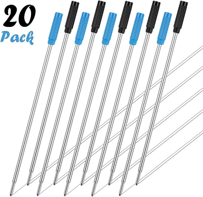 Unibene Cross Compatible Ballpoint Pen Refills 20 Pack, 1.0mm Medium Point-10 - Image 2