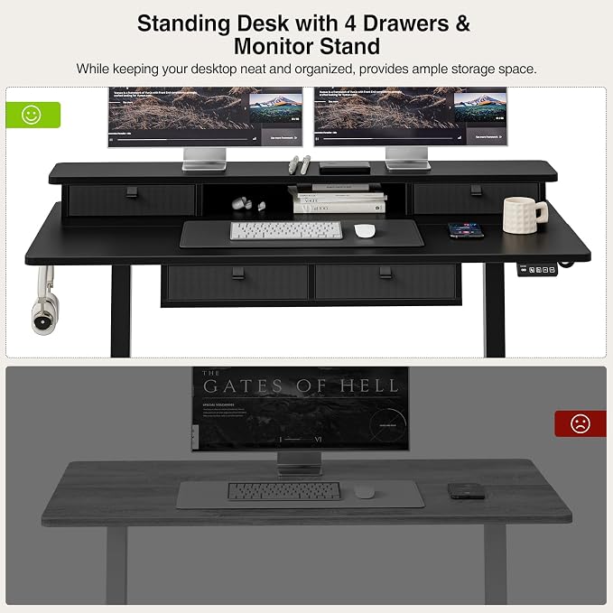 Grandder 47 x 28 inch Electric Standing Desk - Image 7