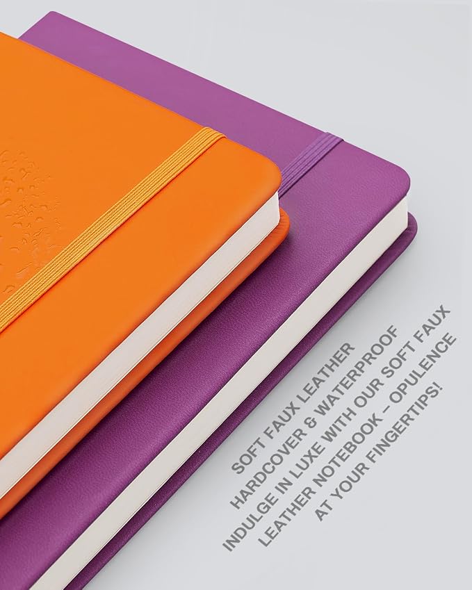 Dynta Hardcover Journal Notebooks, 8.4 x 5.8 inch, 7 Colors Classic Ruled - Image 4