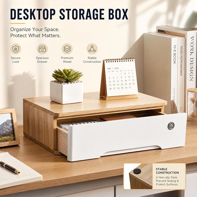 Wooden Desktop Storage Box - Image 6