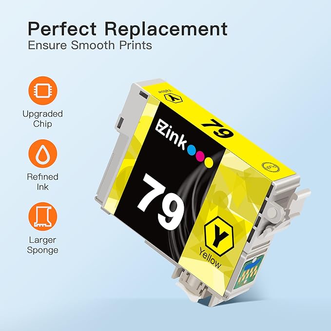 E-Z Ink Remanufactured Ink Cartridge Replacement for Epson 79 T079 (T079120, T079220, T079320, T079420, T079520, T079620) to use with Artisan 1430 and Stylus Photo 1400 Printer (7 Pack)-DeskLoop Office