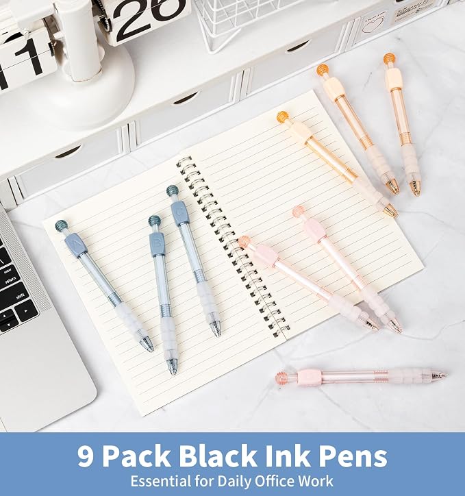 9 PACK Gel Pens, 0.5mm Black Ink Fidget Pen, Fine Point Smooth Writing Pen - Image 7