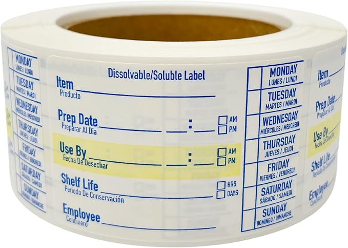 2x3 Dissolvable Food Labels, 500 Label Stickers, Bottle Labels by ATLDIRECT