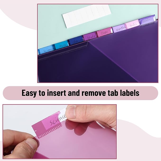 Mr. Pen- Binder Dividers with Pockets and Tabs, 16 Pack | Violet Fade, 3 Ring - Image 6