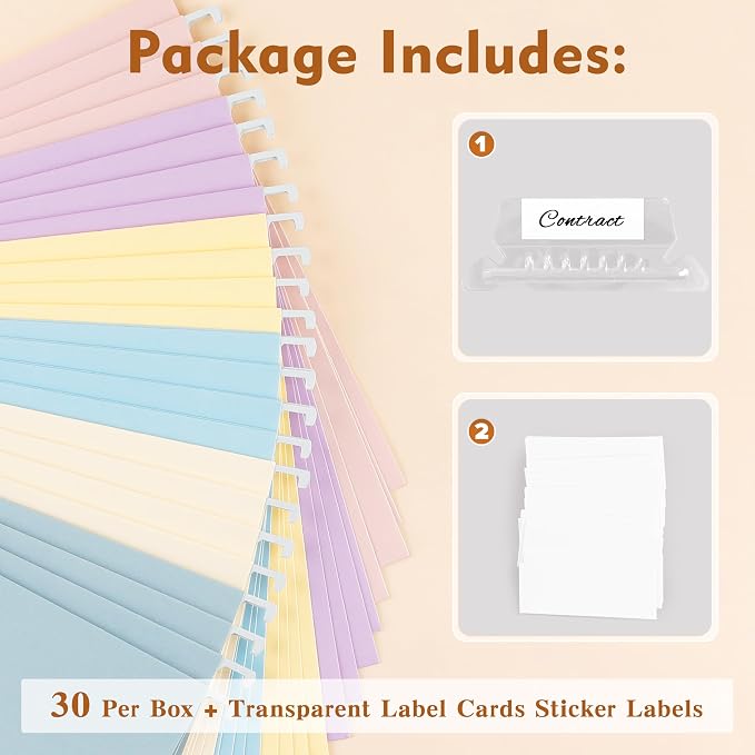 Zzrywuty Hanging File Folders Letter Size, Color File Folders Hanging Organizers - Image 7