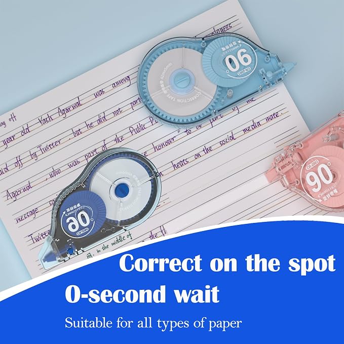 CHANGLi Extra-long Precision White Correction Tape 10-PACK–Instant Coverage - Image 3