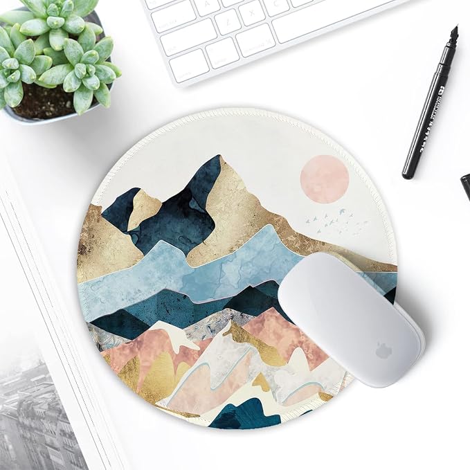 ITNRSIIET Round Mouse Pad with Stitched Edge Premium-Textured Waterproof - Image 7