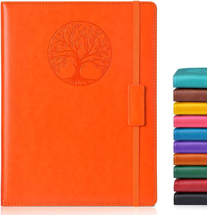 Lined Journal Notebook for Women Men,256 Pages B5 Large Hardcover Leather Journals for Writing,Travel,Business,Work,School,College Ruled Notebooks for Note Taking,Diary Notepad 7.8"×10.2"-DeskLoop Office