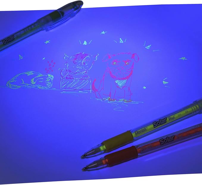 Pentel Solar Pop Neon Gel Pen, 0.6mm Fine Line - Image 5