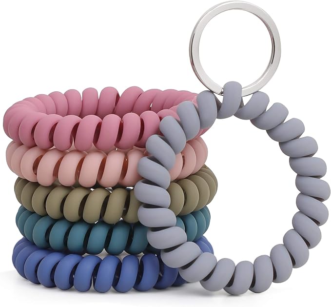 LGEGE 6PCS Stretchable Wristband Wristlet Keychain Wrist Key Chain Wristlet by LGEGE