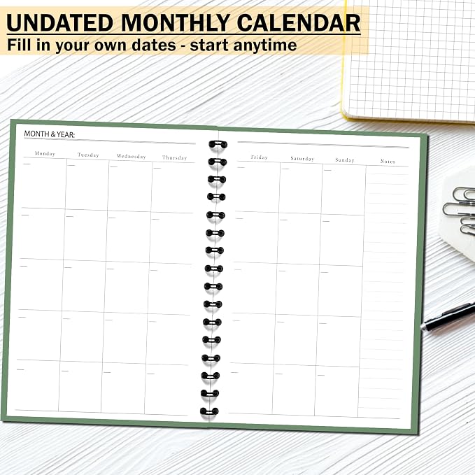 Undated Monthly and Weekly Planner - Image 3