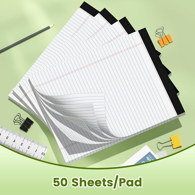 AILZFEI 6-Pack College Ruled Legal Pads, 8.5 x 11 Inch Narrow Ruled Note Pads - Image 3