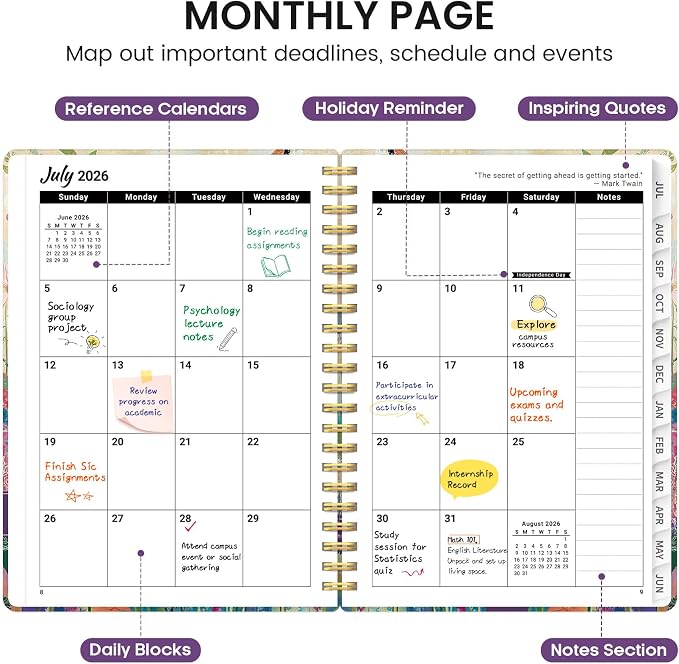 Planner 2026-2027, Academic Monthly and Weekly Calendar Planner - Image 2