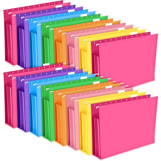 Sepamoon 40 Pcs Hanging File Folders Extra Capacity File Folders Letter Size by Sepamoon