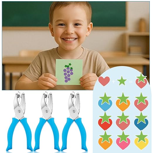 Zonon 3 Pcs Hole Punch Shapes Single Hole Paper Punchers - Image 5