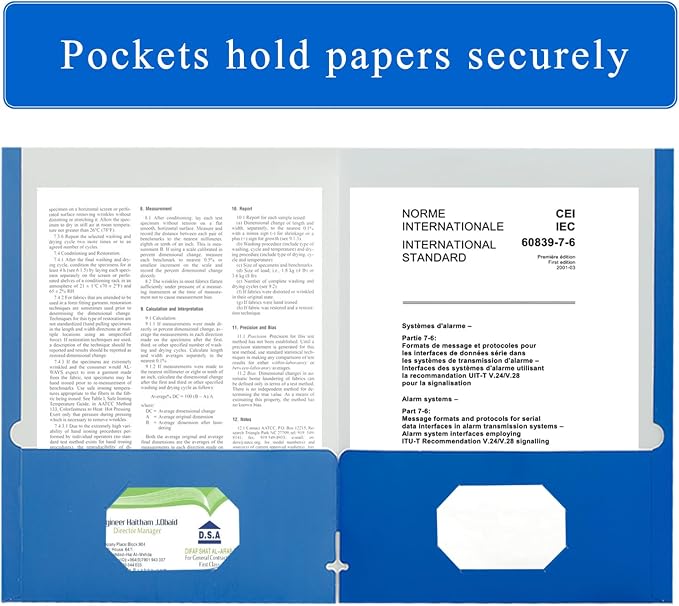 Zzrywuty File folders with Pockets, 50 Pack Paper Folders with Card Slot - Image 3