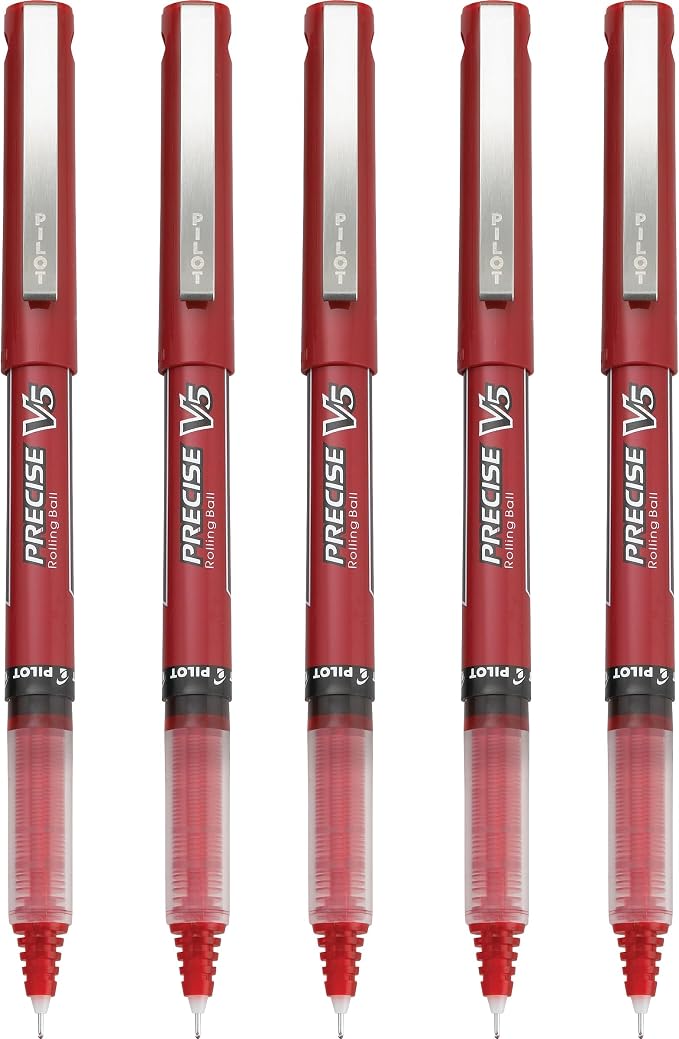 Pilot Precise V5 Rollerball Pens, Extra Fine Point 0.5 mm Red Pens, Journaling - Image 4