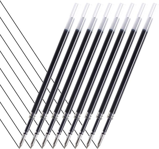 Writech Liquid Gel Pen Refills: Fine Point 0.5mm Black Ink Twin-Ball Nib Refill - Image 8