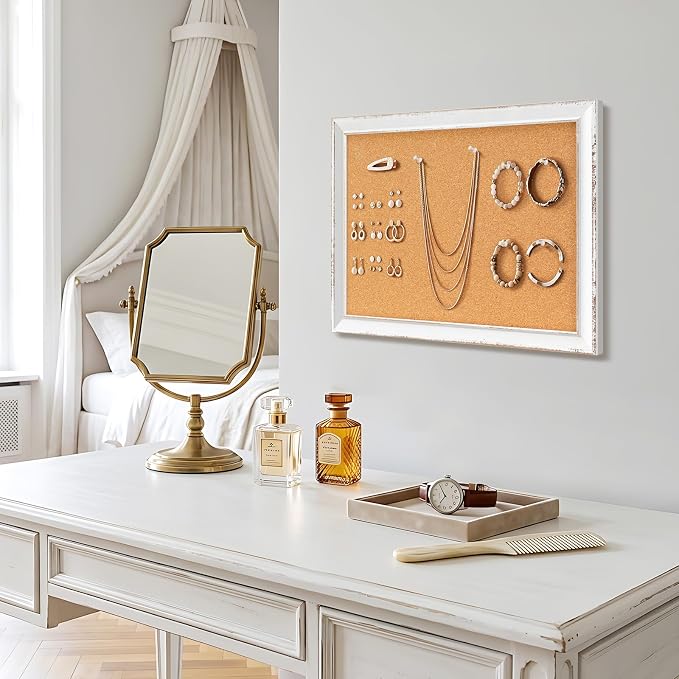 DOLLAR BOSS Distressed White Cork Board - Image 6