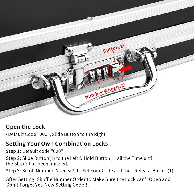 Clipboard with Storage Combination Lock Briefcase with Accordion File Folder - Image 4