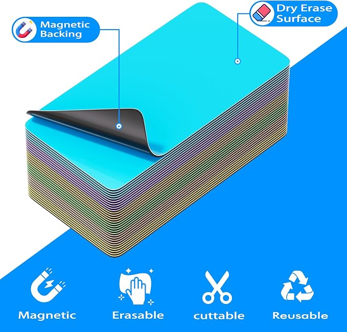 Reusable Magnetic Sticky Notes: 30PCS 2"x4" Dry Erase Magnets Labels - Image 2