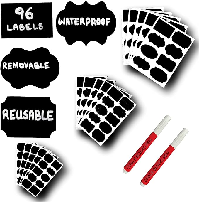 Mantah Chalkboard Label Stickers 96pcs - Image 9