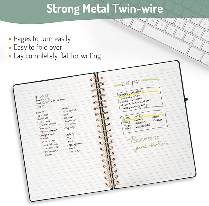 Forvencer A4 Lined Spiral Journal Notebook - Image 5