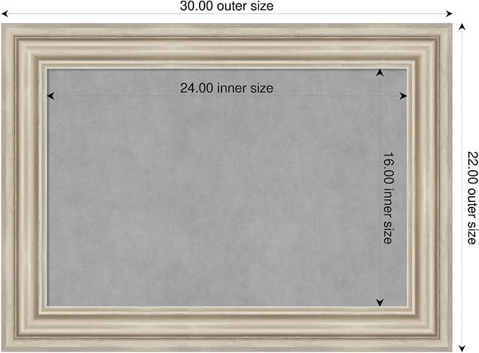 Amanti Art Silver Framed Magnetic Board 22x30 Medium Vision Board - Image 2