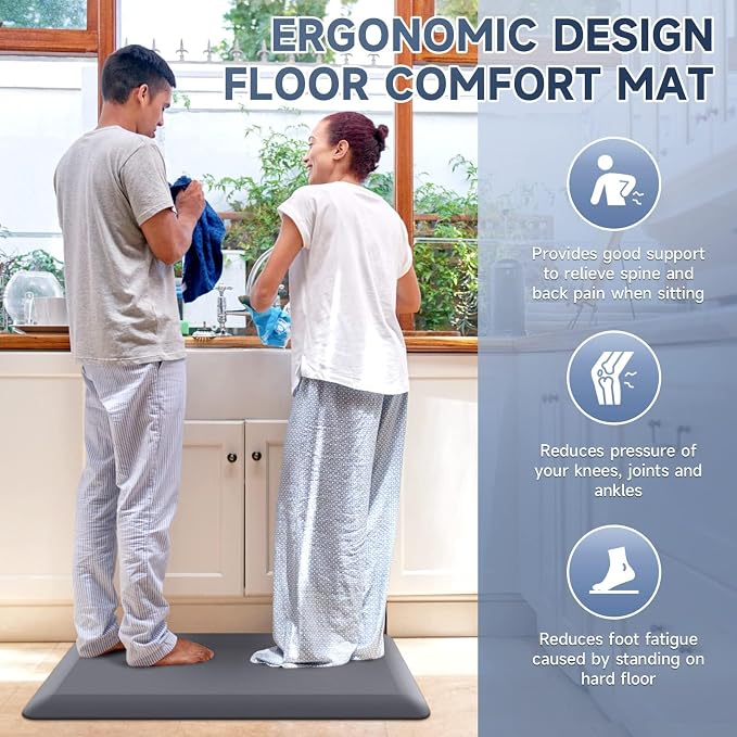 4/5 Inch Thick Kitchen Mats for Floor, StepRite Kitchen Rug for Standing Desk - Image 6