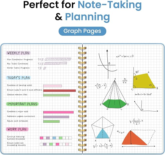 Taja Graph Spiral Journal Notebook - Image 3