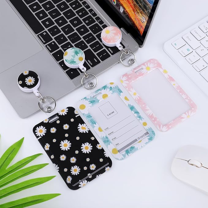 3 Set Daisy ID Badge Holder - Image 6