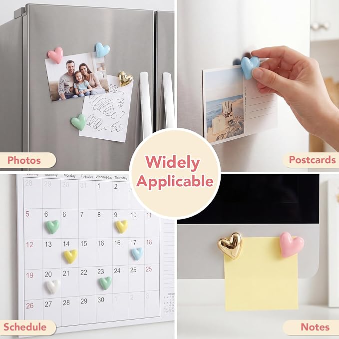 BESARME 18Pcs Heart Fridge Magnets Refrigerator - Image 7