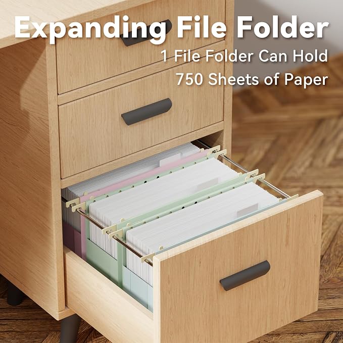Ansook Hanging File Folders, 6 Pack Letter Size 3" Hanging File Folders - Image 5