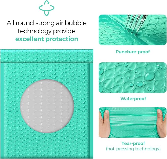 Fuxury Bubble Mailers 8.5x12 Inch 25 Pack, Strong Adhesion Padded Envelopes #2 - Image 3