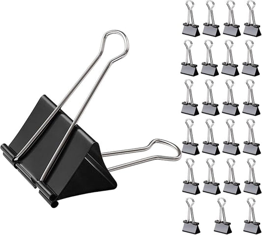 XIIFIIFII 3 Inch Extra Large Binder Clips, Heavy Duty Paper Clamps, Big Metal by XIIFIIFII