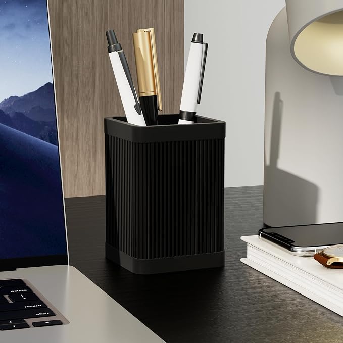 HighHerz Aesthetic Pen Holder For Desk, Modern Silicone Pencil Holder, Stylish - Image 6