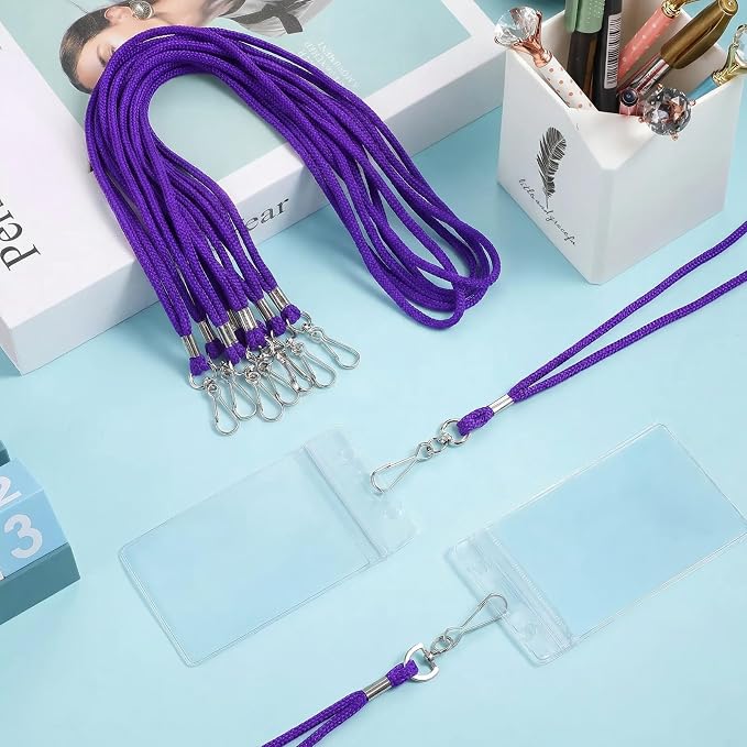 Marspark 100 Pack Lanyard with ID Holder Bulk, Waterproof Resealable Name Tag - Image 6