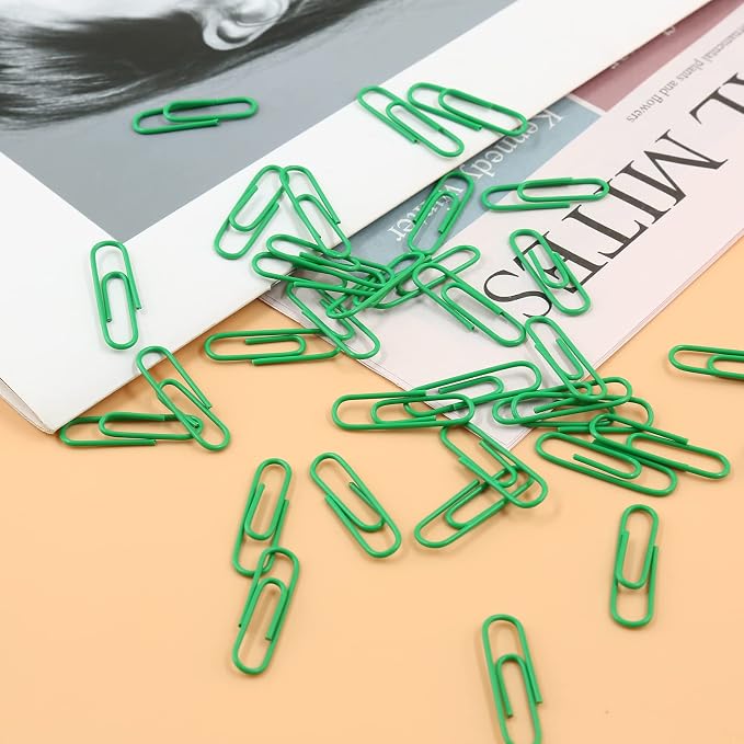 200 Pack Green Colored Office Clips - Image 5